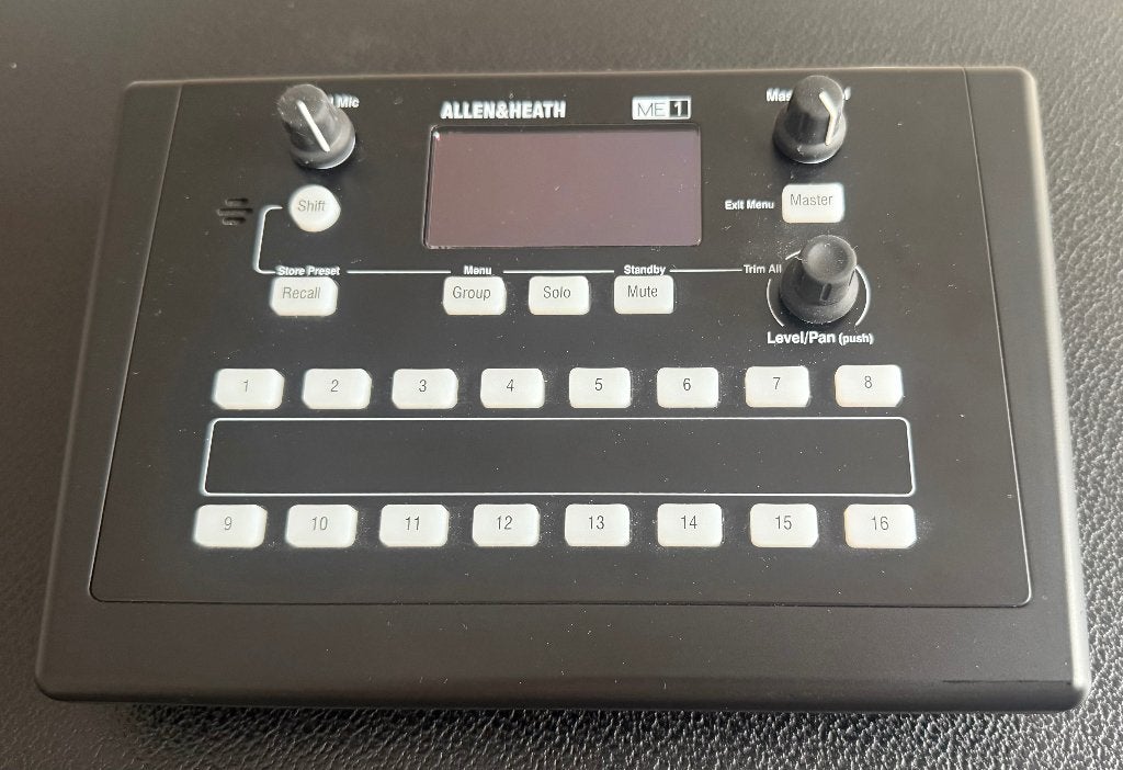 Allen & Heath - ME-1 Personal Mixer, Muziek en Instrumenten, Mengpanelen, Ophalen of Verzenden, Zo goed als nieuw, 20 kanalen of meer