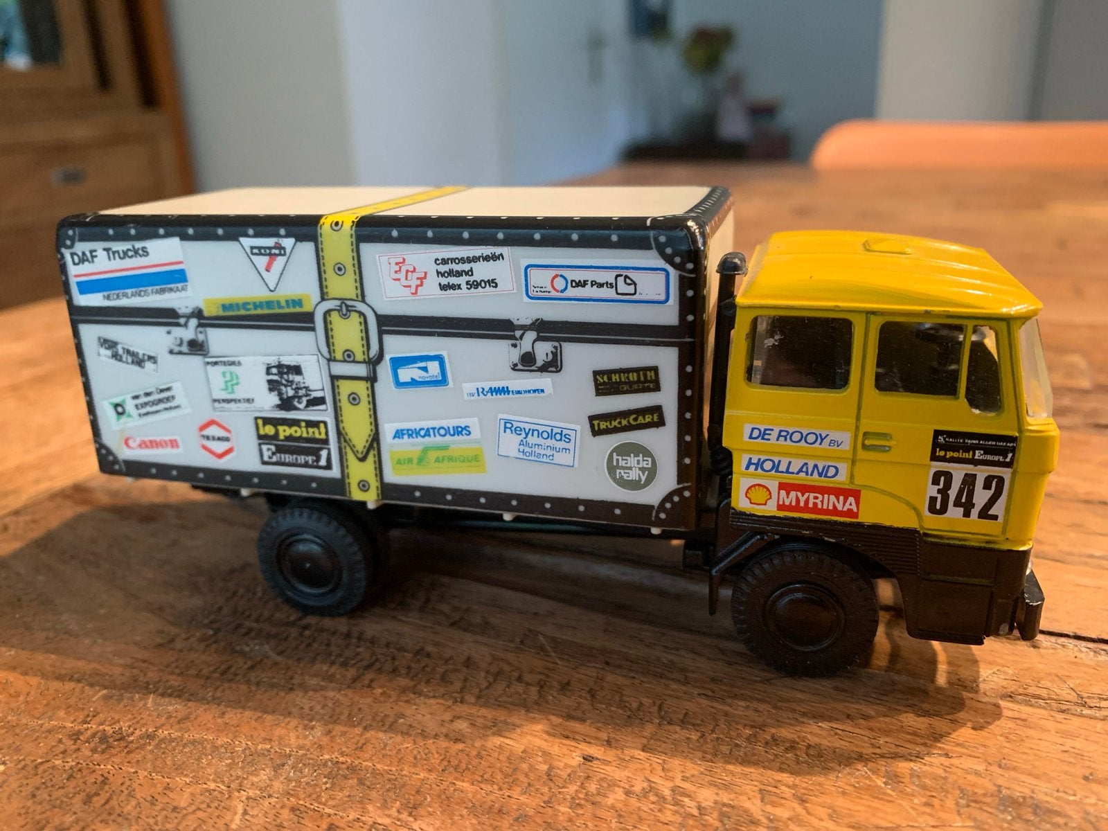 DAF service truck Parijs-Dakar Jan de Rooy, Overige merken, Groter dan 1:32, Ophalen of Verzenden, Zo goed als nieuw