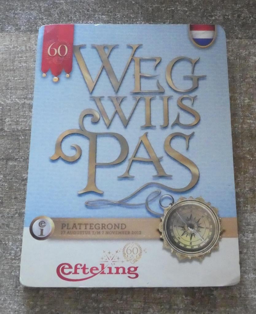 Wegwijs pas Efteling 2012., Verzamelen, Efteling, Zo goed als nieuw, Overige typen, Ophalen of Verzenden