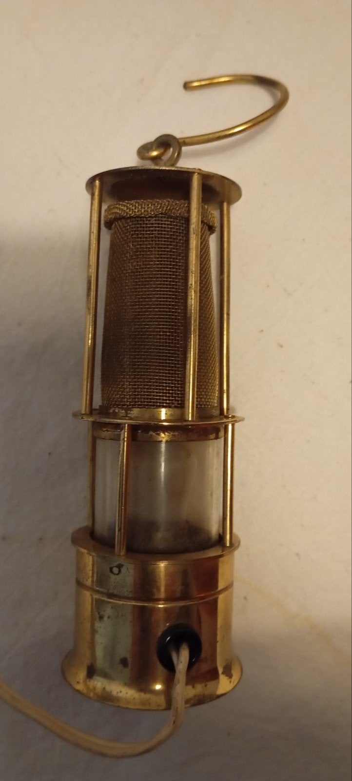 vintage koperen mijnwerkerslamp als decoratie, Ophalen of Verzenden