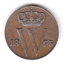 Willem III - 1/2 cent 1875 Pr- - Sch.721, Postzegels en Munten, Ophalen of Verzenden, Koning Willem III, Overige waardes