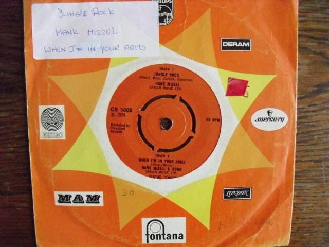 - Hank Mizell - Jungle Rock (1976) - vinyl single, Inclusief binnenhoes, Ophalen of Verzenden, Gebruikt, Pop
