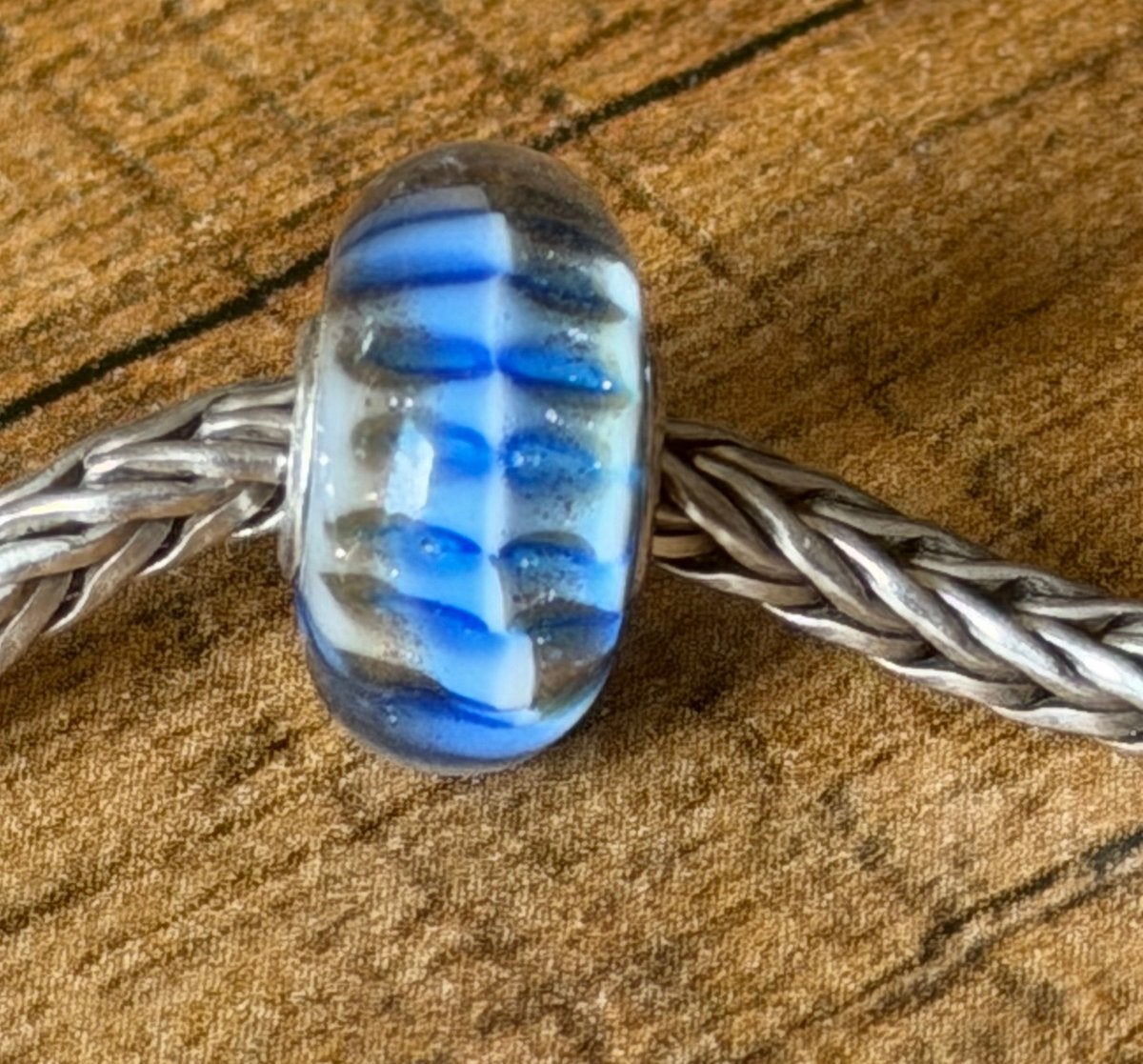 Prachtige blauwe Trollbeads glaskraal, Sieraden, Tassen en Uiterlijk, Glas of Kristal, Nieuw, Ophalen of Verzenden, Trollbeads
