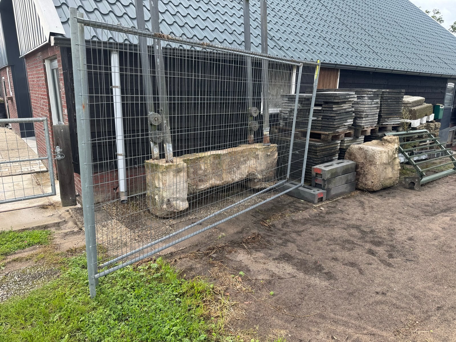 Bouwhek 2x met 4x voet - Tijdelijke Afzetting, Doe-het-zelf en Verbouw, Ophalen, Gebruikt, Overige typen, Minder dan 2 meter