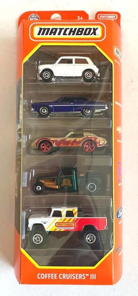 Mini Cooper Coffee Cruisers III 5-pack Matchbox., Hobby en Vrije tijd, Modelauto's | Overige schalen, Ophalen of Verzenden, Zo goed als nieuw