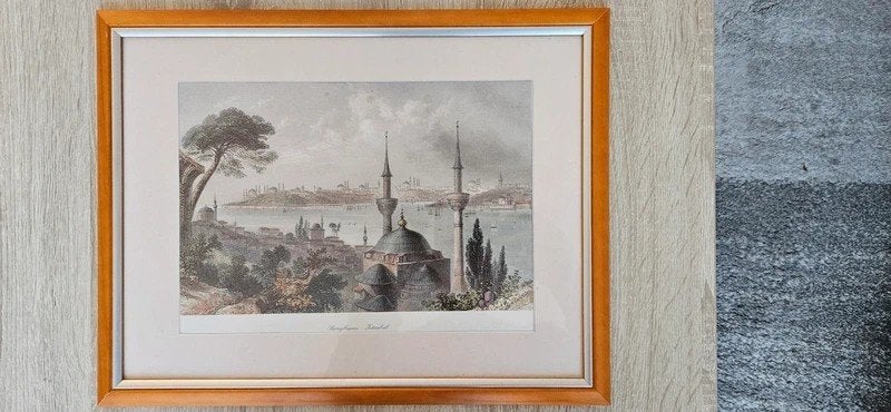 Ingelijste prent van Sarayburnu, Istanbul, 1980 tot heden, Zo goed als nieuw, Prent, Buitenland