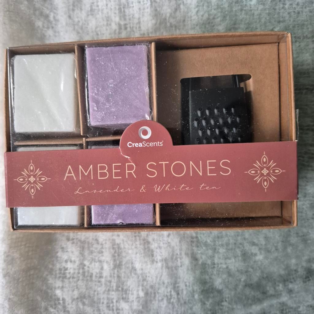 CreaScents Amber Stones Lavendel & Witte Thee, Meerkleurig, Overige materialen, Nieuw, Ophalen of Verzenden