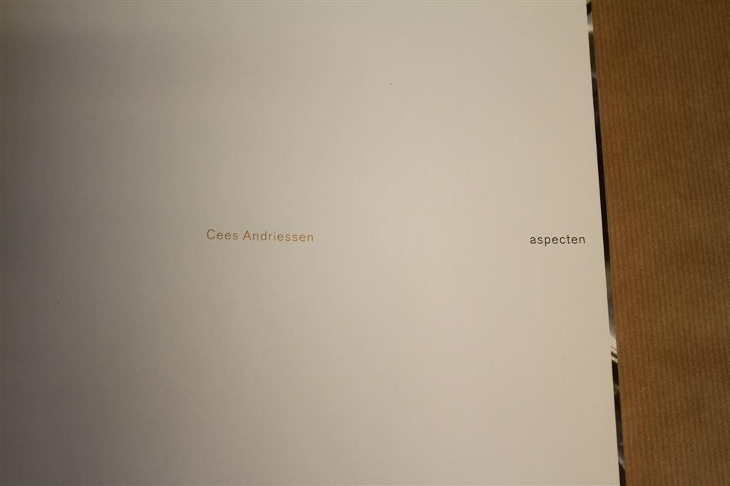 Cees Andriessen. Aspecten., Ophalen of Verzenden, Gelezen