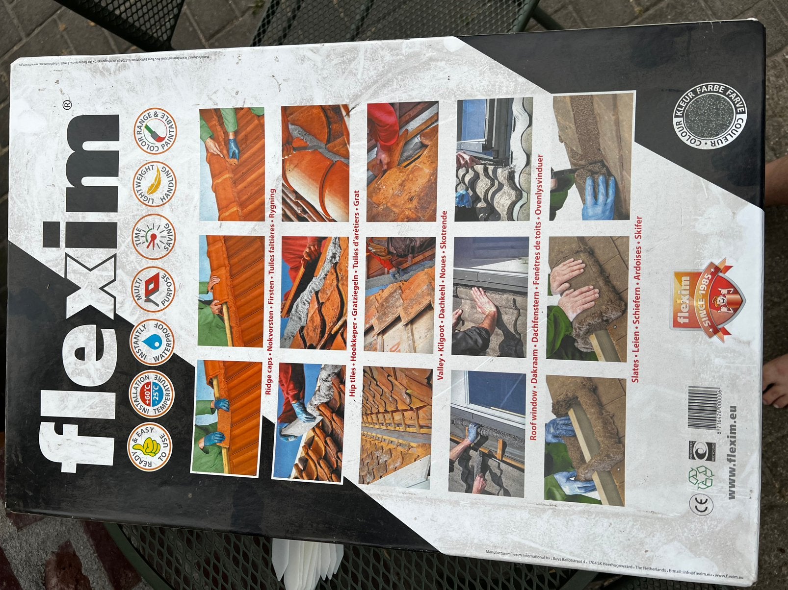 Flexim dakmortel zwart 2 strips, Ophalen, Overige materialen, Zwart, Overige typen