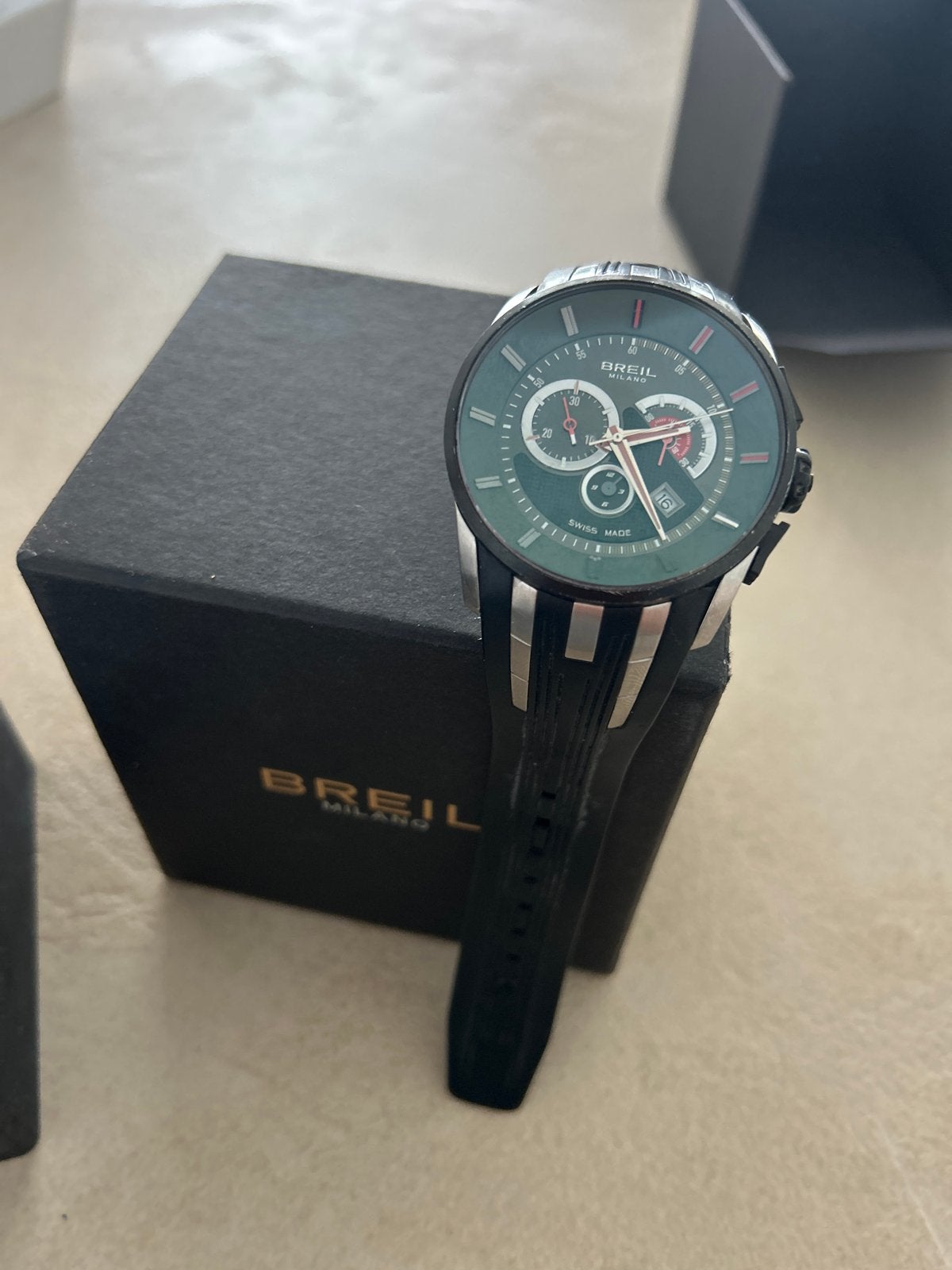Breil Milano Herenhorloge - 1e eigenaar, Overige merken, Staal, Polshorloge, Kunststof