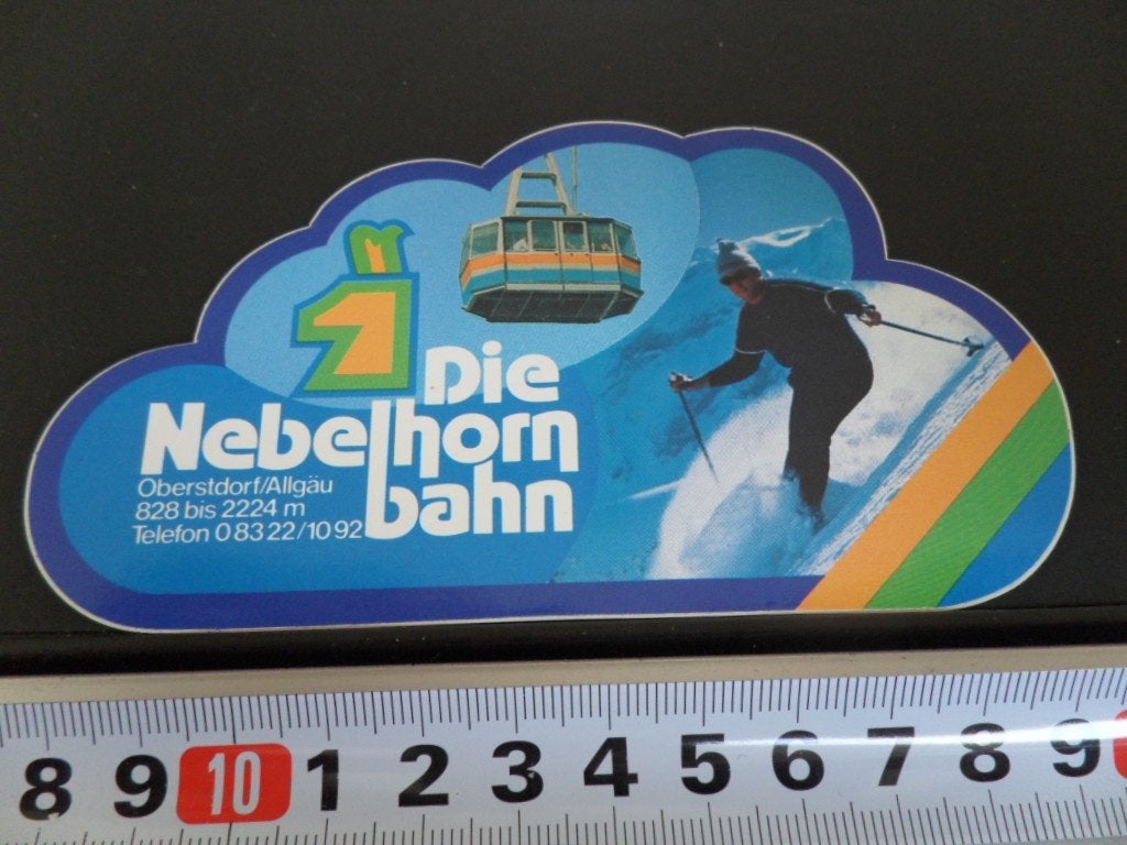 sticker Duitsland Die Nebelhorn bahn Oberstdorf / Allgäu *, Ophalen, Zo goed als nieuw