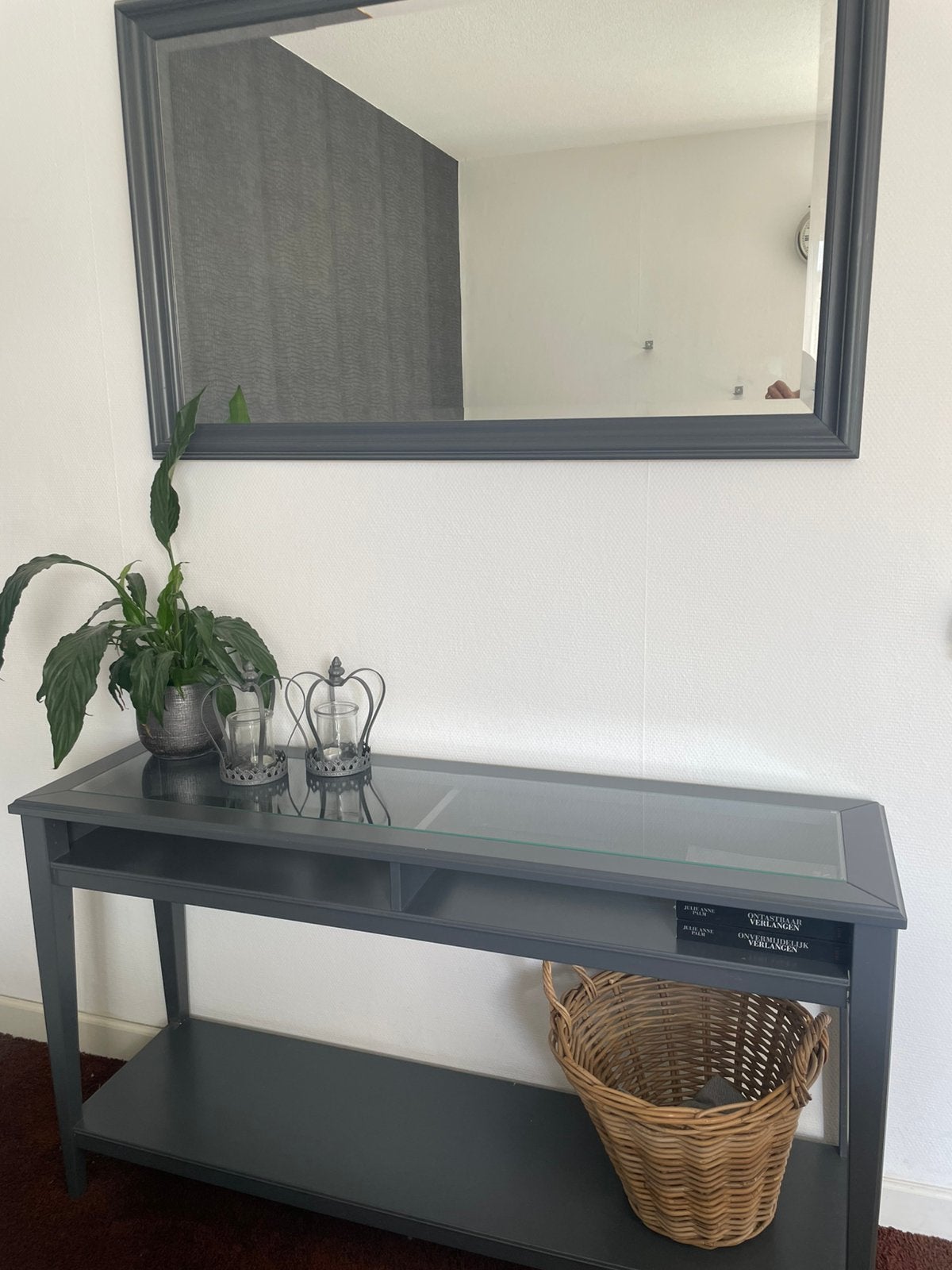 Site table met spiegel, Ophalen, 100 tot 150 cm, Zo goed als nieuw, 25 tot 50 cm