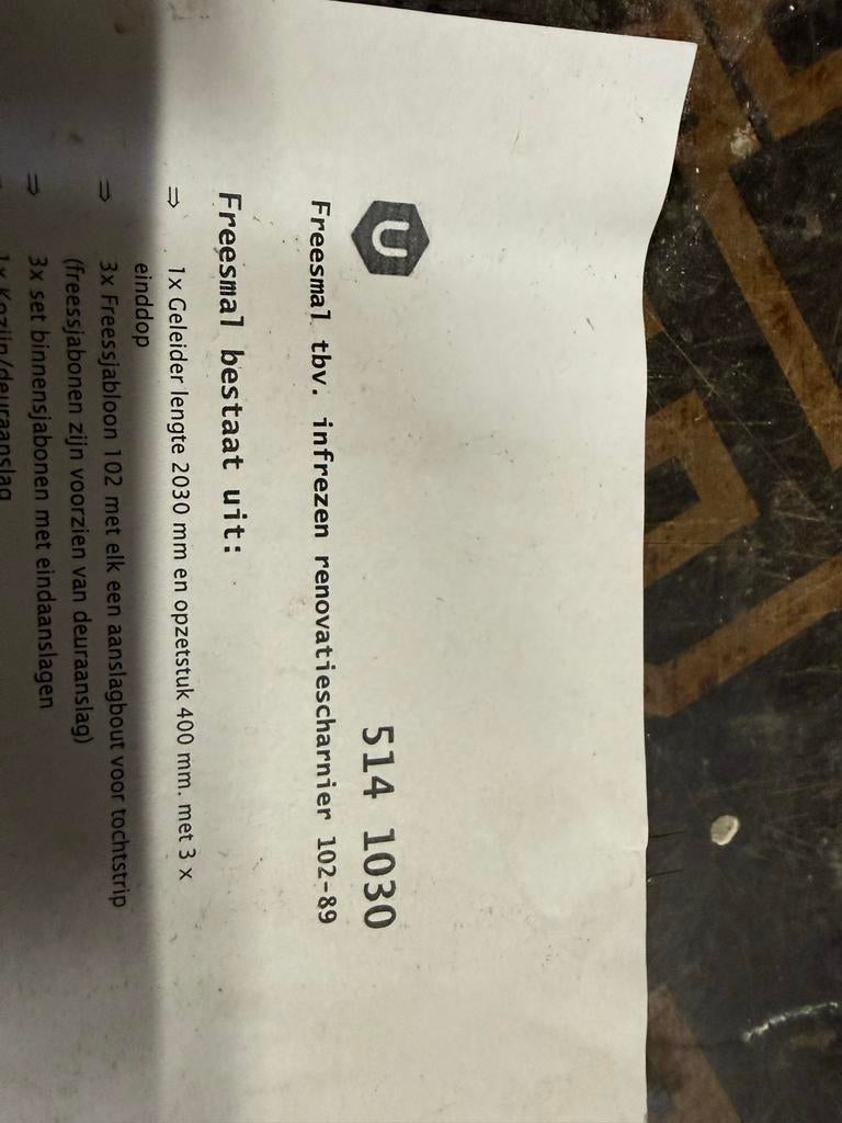 Freesmal voor scharnieren 102-89, Ophalen, Gebruikt, Elektrisch, Overige soorten