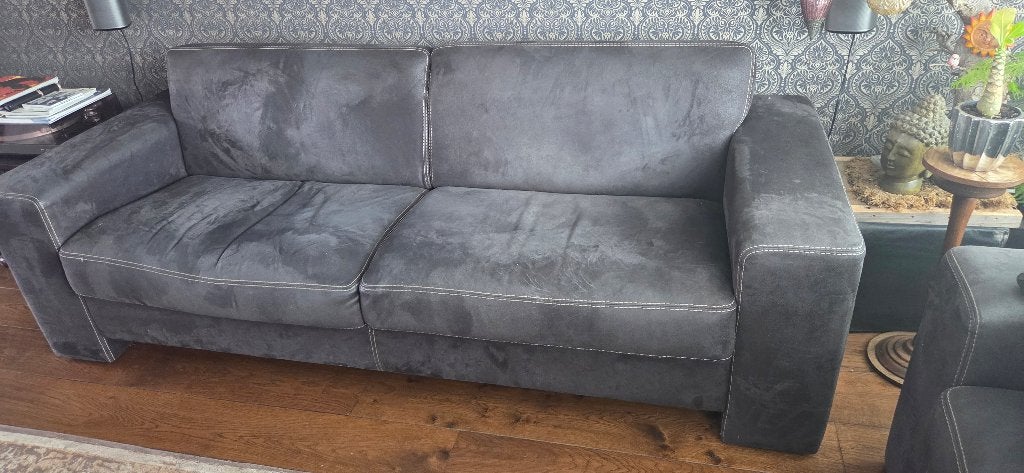 Te koop leren 2 zits en 3 zits bank, Huis en Inrichting, Ophalen, 250 tot 300 cm, Gebruikt, Driepersoons