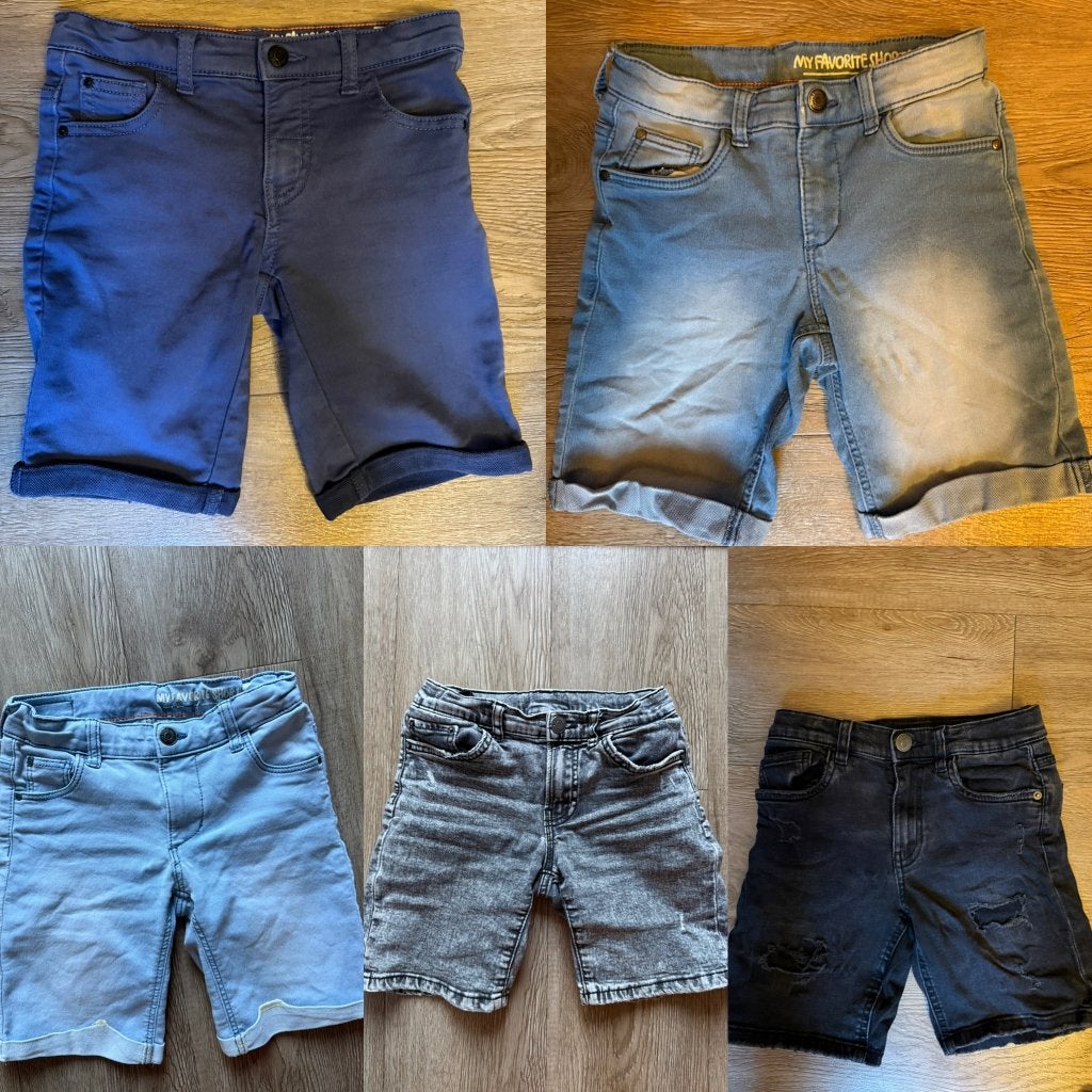 Pakket Korte broeken mt 122/128 HEMA Zara, Kinderen en Baby's, Broek, Ophalen of Verzenden, Zo goed als nieuw, Hema
