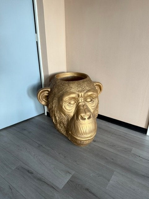 grote apenkop Chimpansee, Ophalen, Kunststof, Zo goed als nieuw, 70 cm
