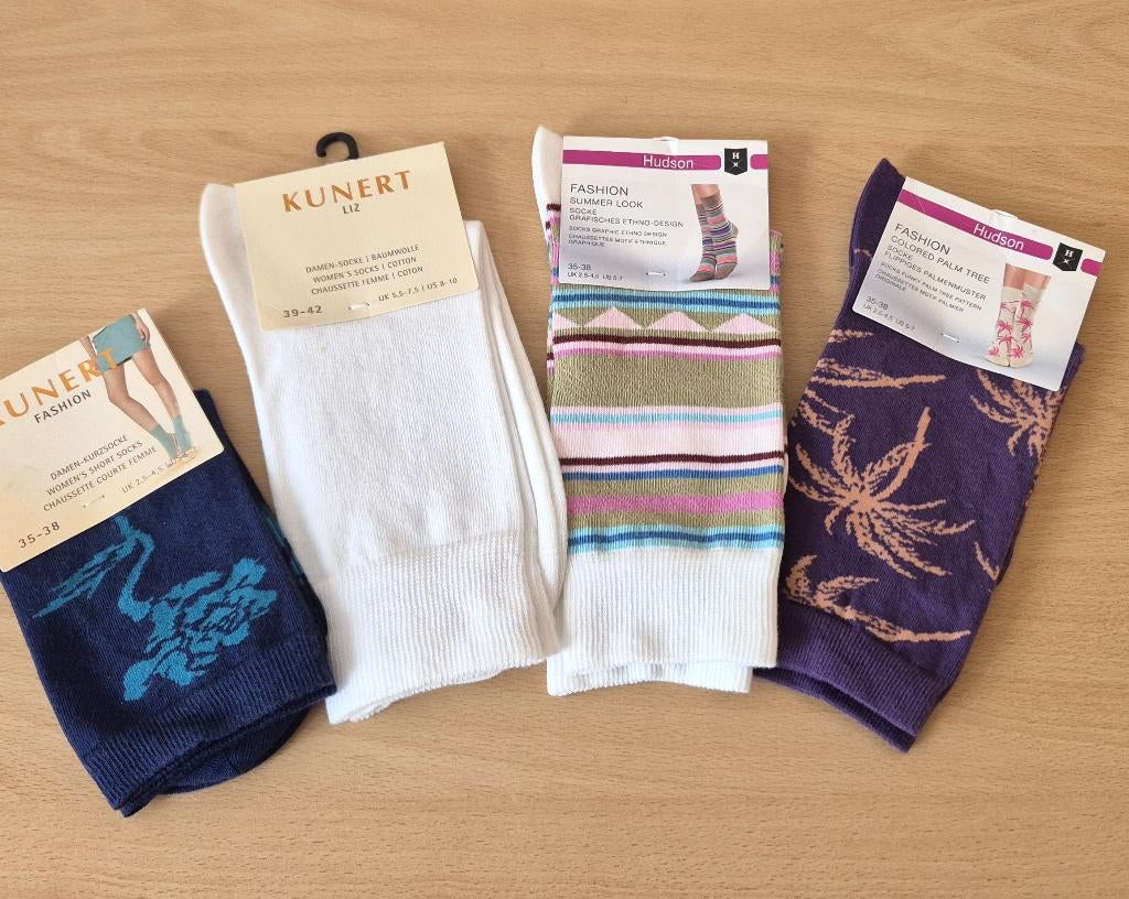 4 Paar Kunert / Hudson sokken - mt 35/38 en 38/42, Sokken en Kniesokken, Overige kleuren, Kunert en Hudson, Maat 35 t/m 38