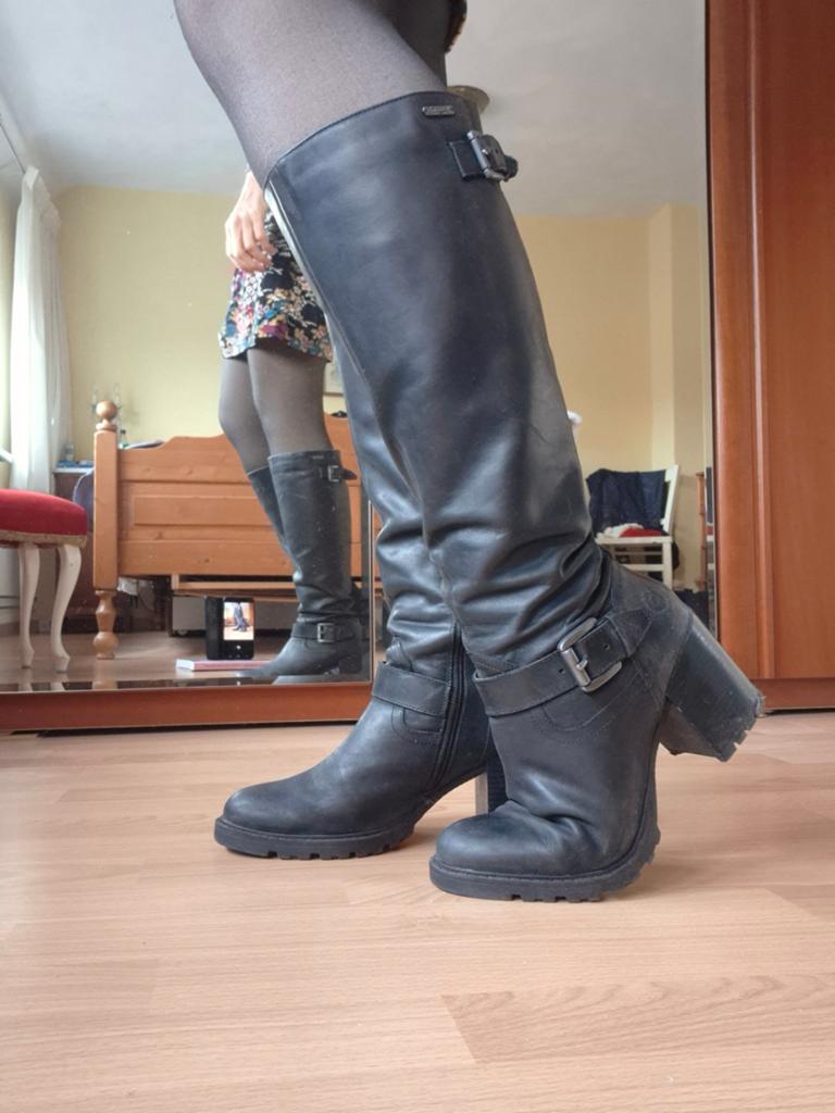 Bugatti zwarte leren dameslaars maat 40, Kleding | Dames, Schoenen, Hoge laarzen, Zwart, Bugatti, Ophalen of Verzenden