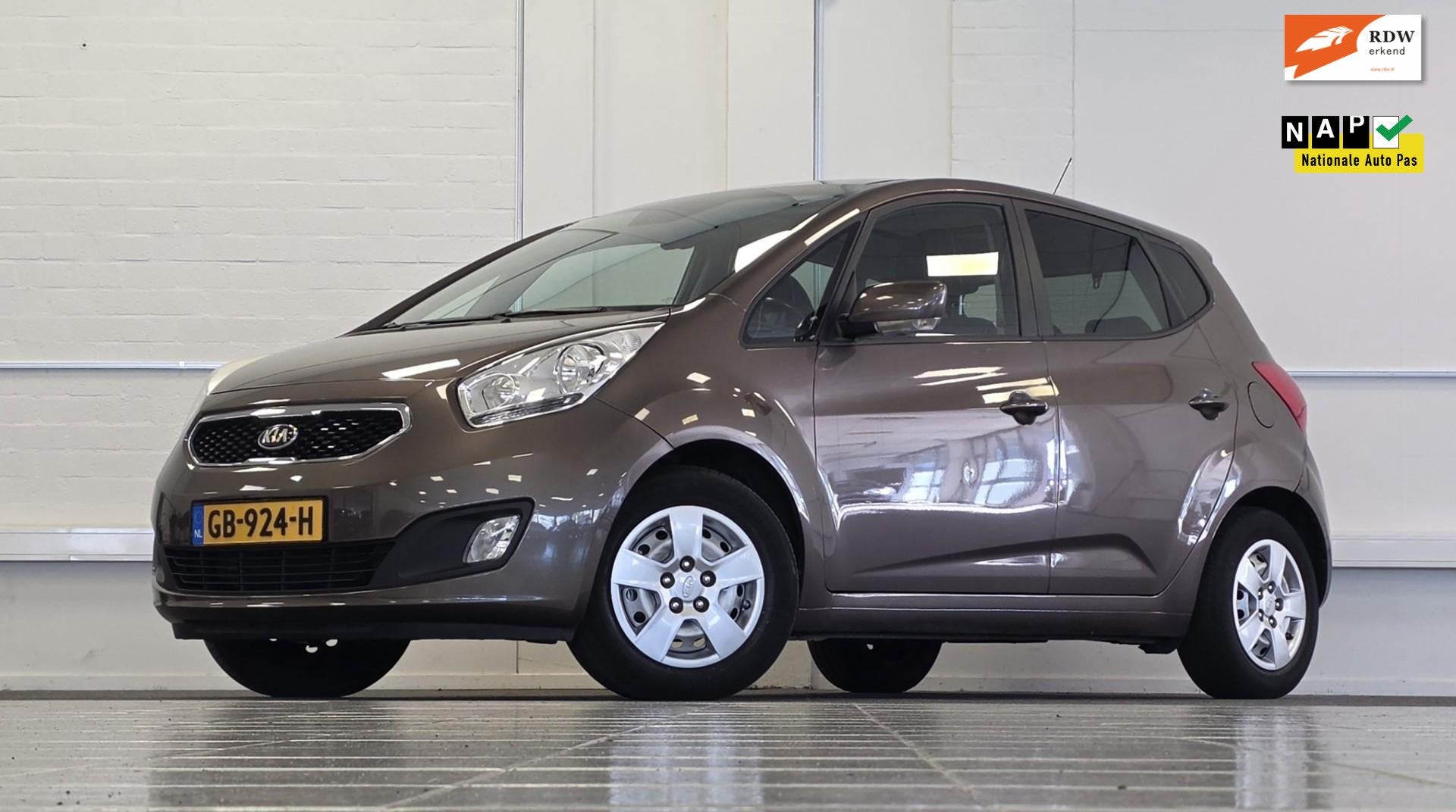 Kia Venga 1.4 CVVT World Cup Edition 1e Eigenaar Schuif/kant, Euro 5, Stof, Gebruikt, Zwart