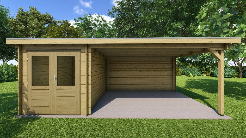 Fonteyn Basicline Roosmarijn met overkapping 600x300cm, 200 tot 400 cm, Verzenden, Blokhut, Nieuw