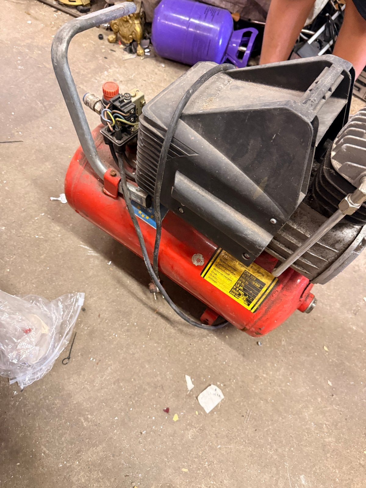 Mecha Concorde Eco Block Compressor, Doe-het-zelf en Verbouw, Ophalen, Gebruikt, 6 tot 10 bar, 25 tot 100 liter