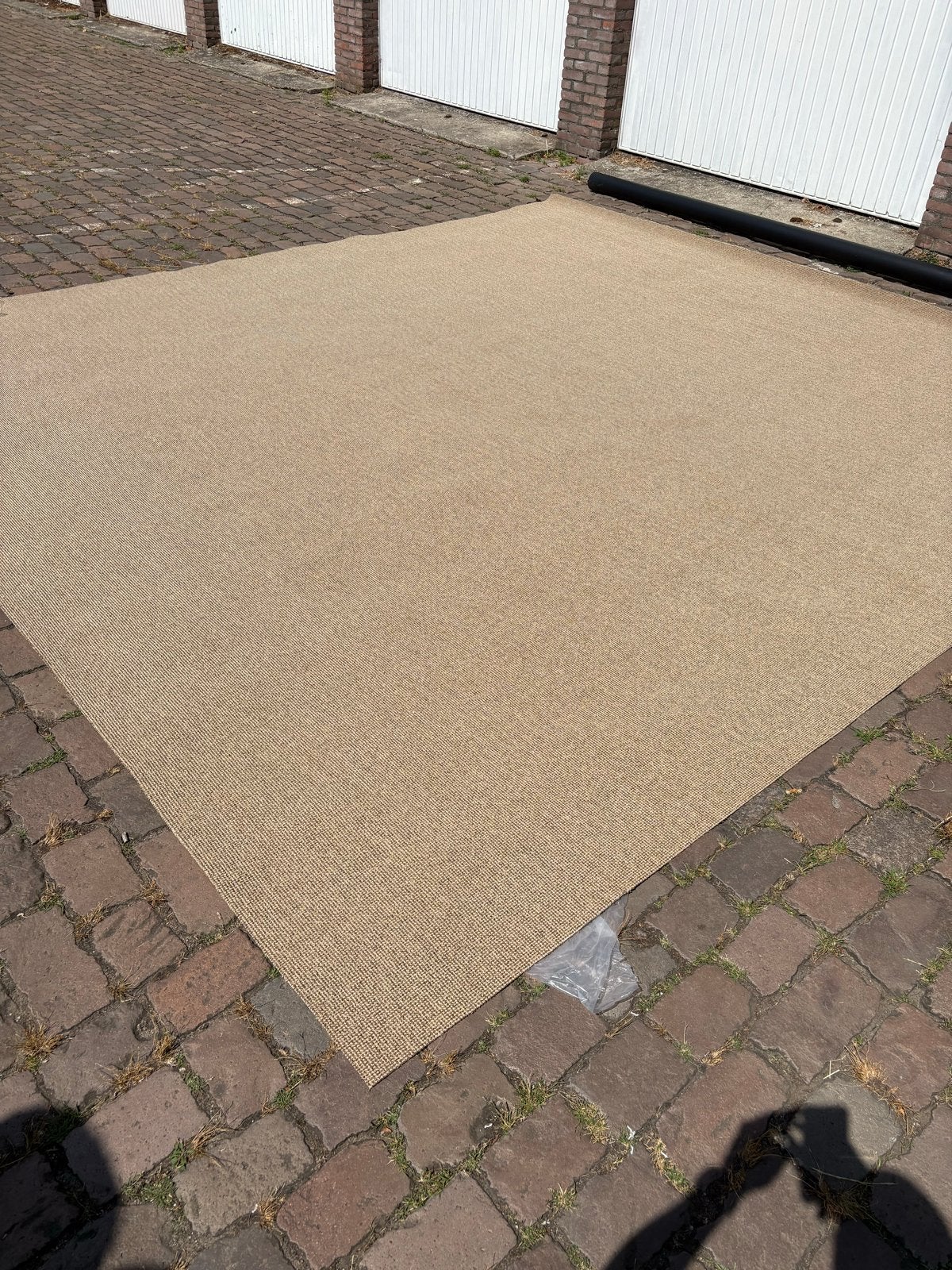 Nieuw tapijt/vloerbedekking - Beige/Bruin - 430x400 cm, Ophalen, Vierkant, 200 cm of meer, Lusjes