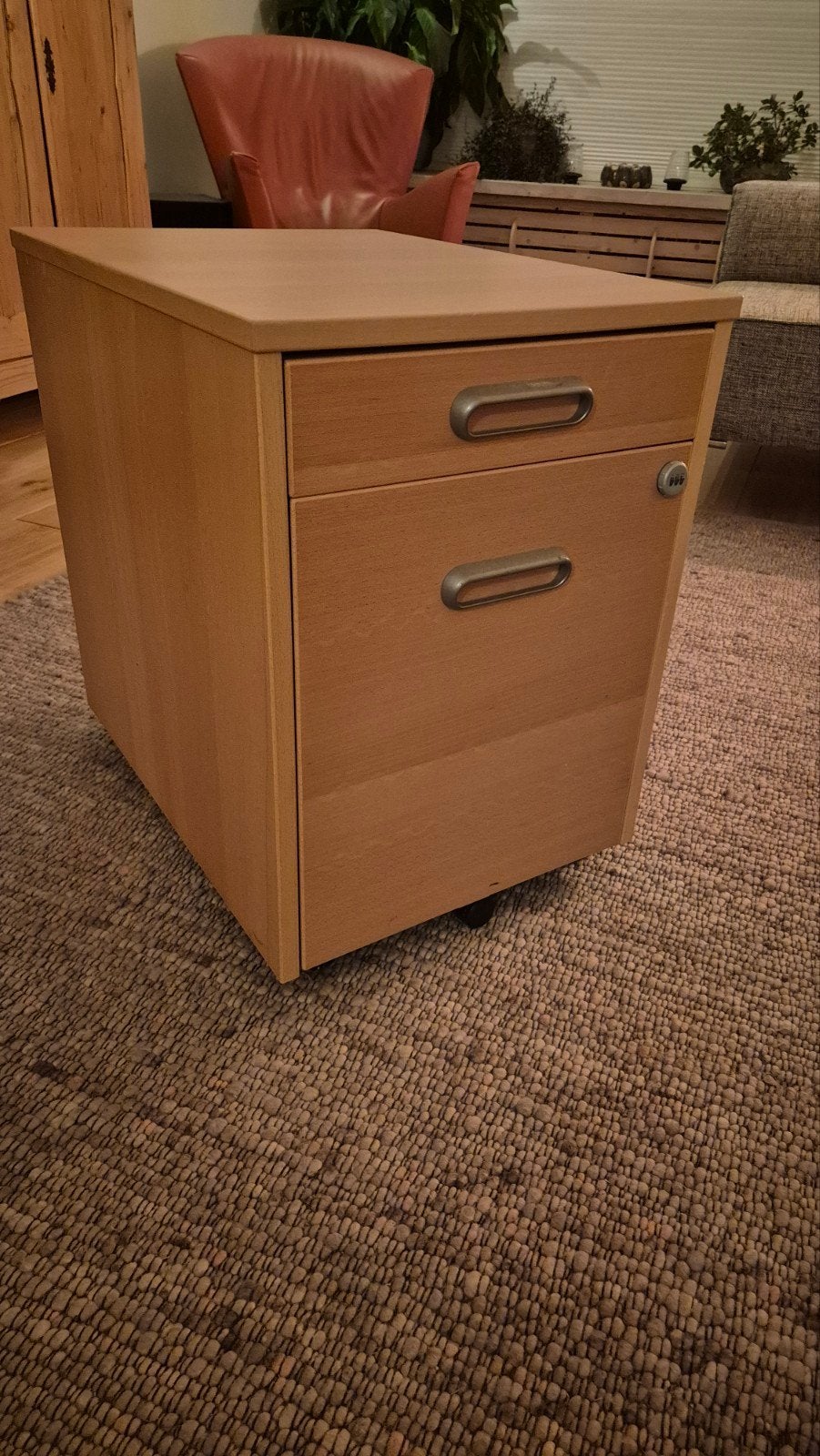 Houten ladeblok op wielen met 4 laden, Ophalen, Minder dan 50 cm, Zo goed als nieuw, 3 of 4 laden