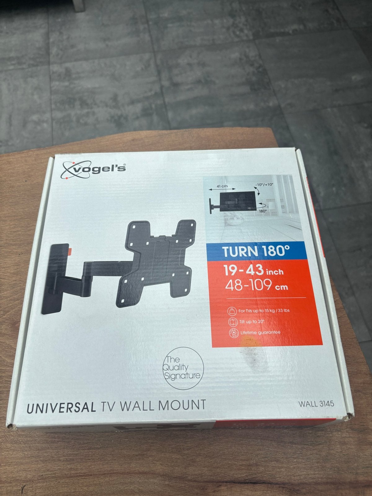 Vogel's Universele TV Muurbeugel WALL 3145 (19-43 inch), Ophalen of Verzenden, Nieuw