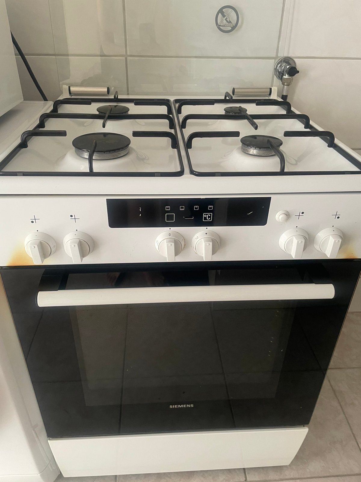 Gasfornuis siemens, Gebruikt, Gas, Vrijstaand, 85 tot 90 cm
