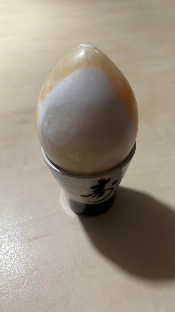 Natuursteen ei, gele calciet., Ophalen, Zo goed als nieuw