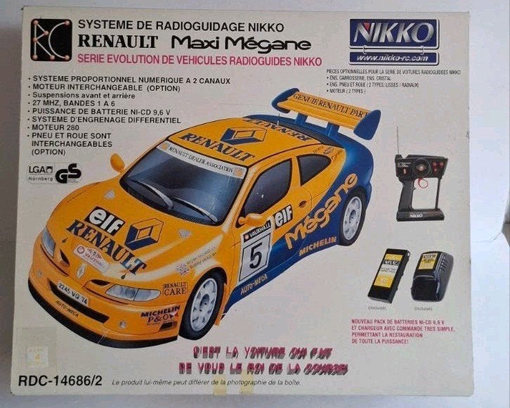 Nikko RC Evolution Renault Maxi Mégane RC Auto, Elektro, Gebruikt, Nikko, Schaal 1:14