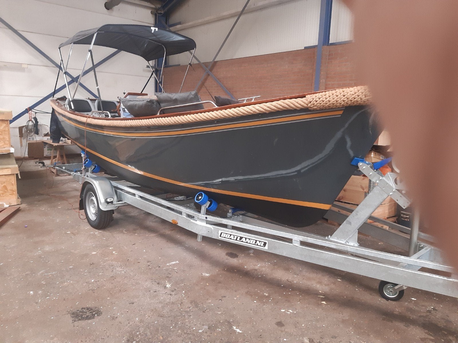 Spiegelsloep 6.20m, Watersport en Boten, Sloepen, Ophalen of Verzenden, Diesel, Trailer