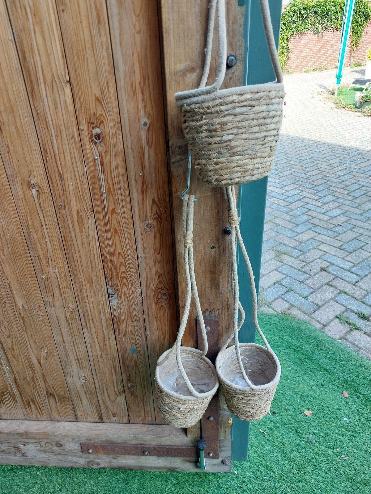 Set van 3 Jute Hangpotten voor Planten, Ophalen of Verzenden, Zo goed als nieuw, Overige materialen, Wandbrievenbus