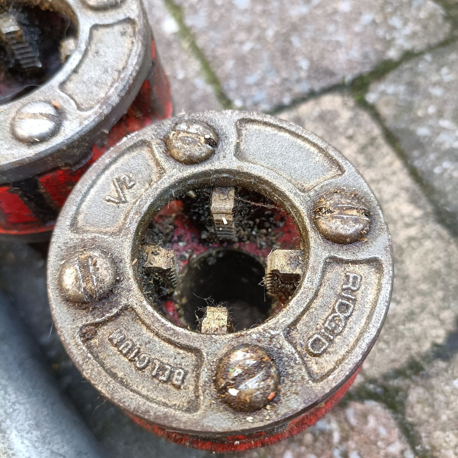 RIDGID pijpsnijder met diverse snijkoppen, Ophalen, Gebruikt, Snijgereedschap, Ridgid