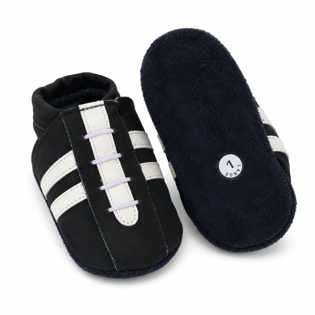 Oxxy Zwarte Babyslofjes in Sneakerdesign – Maat L (maat 22), Schoentjes, Oxxy, Jongetje of Meisje, .