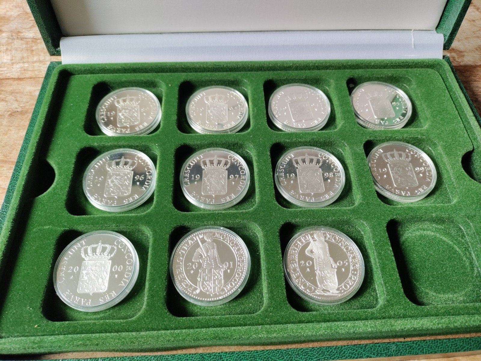 Prachtige zilveren dukaten / munten 11x (28,25 gram ps), Postzegels en Munten, Munten | Nederland, Vóór koninkrijk, Setje, Zilver