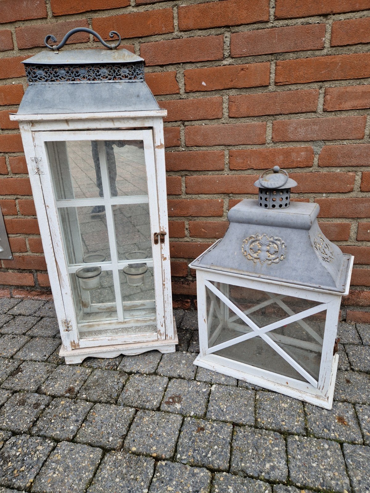 Decoratieve Tuinornamenten: Set van 2 Lantaarns, Tuin en Terras, Ophalen