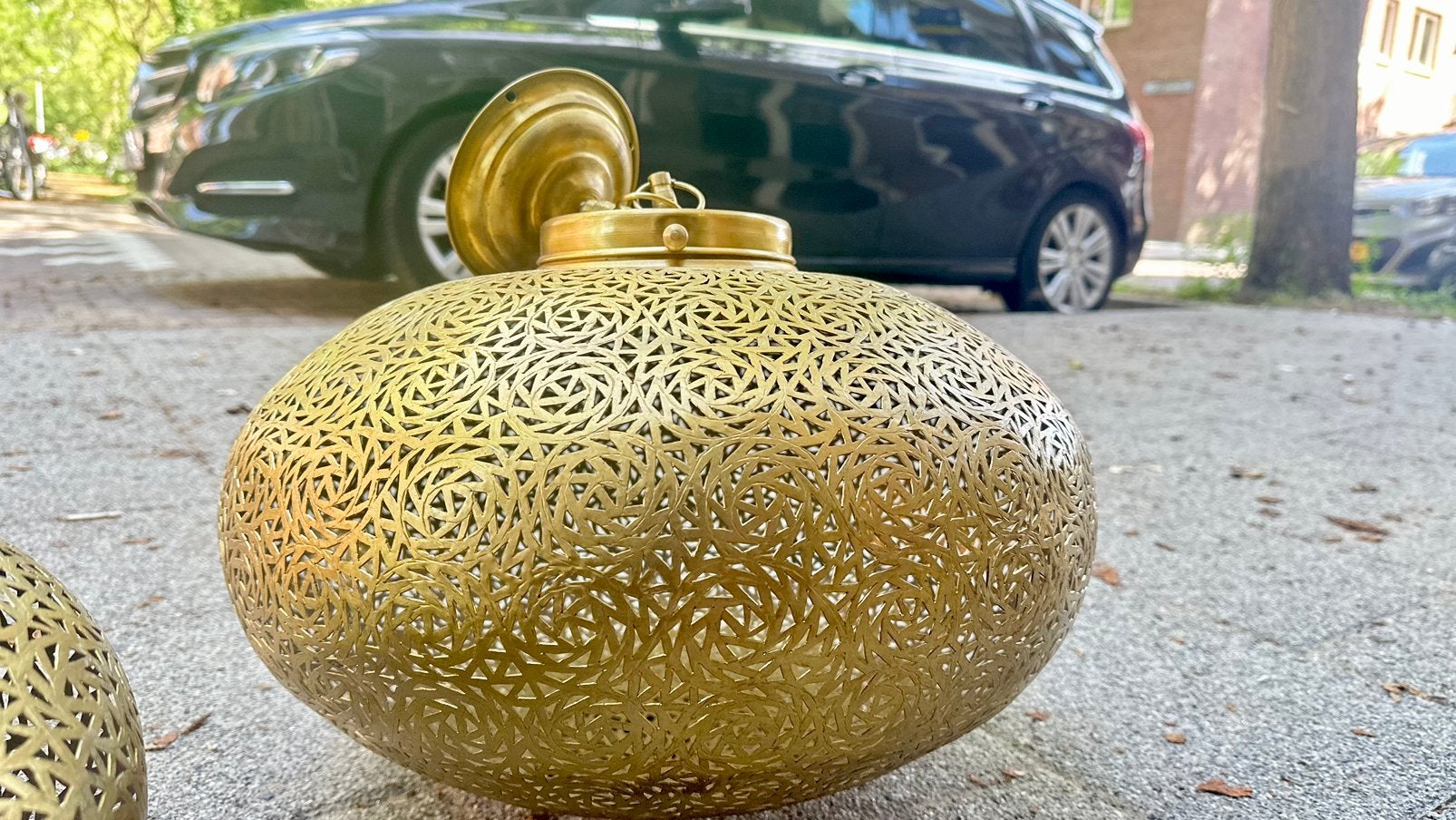 Handgemaakt Oosterse Marokkaanse Filigrain lamp–Goud, Ophalen of Verzenden, Nieuw, Metaal, Oosters/ Marokkaans