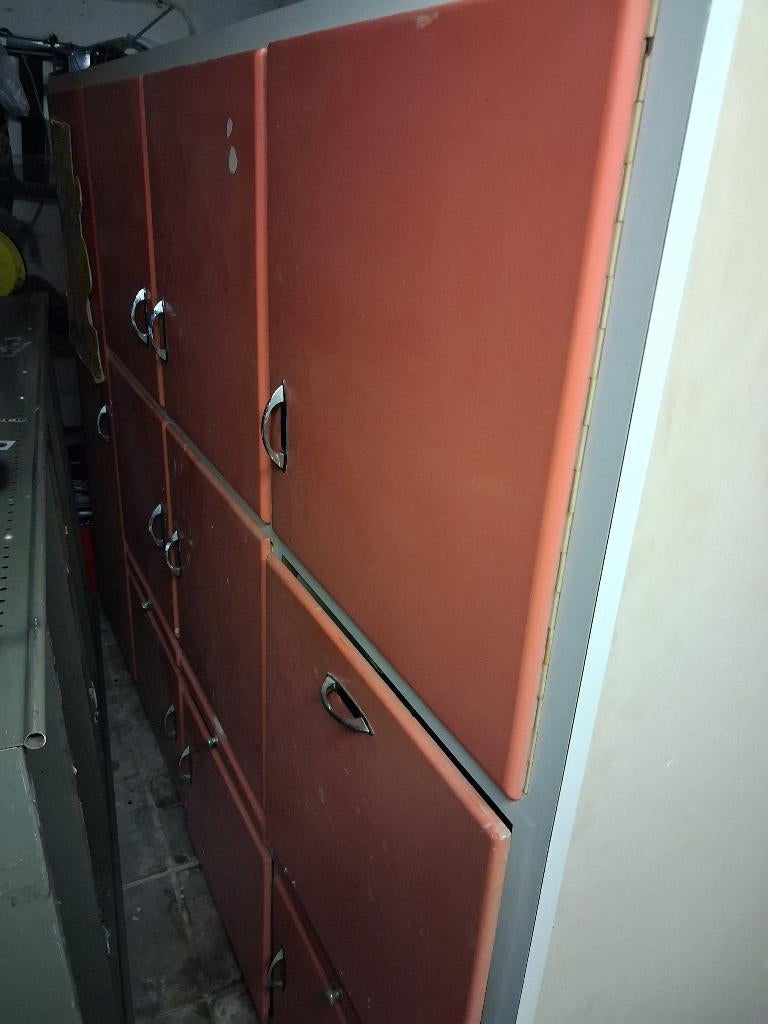vintage (jaren 60) grote keukenkast, Ophalen, Gebruikt, 150 tot 200 cm, 150 tot 200 cm