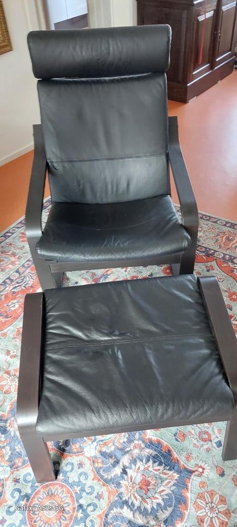 Lekkere luie stoel met voetenbank, Ophalen, 75 tot 100 cm, Minder dan 150 cm