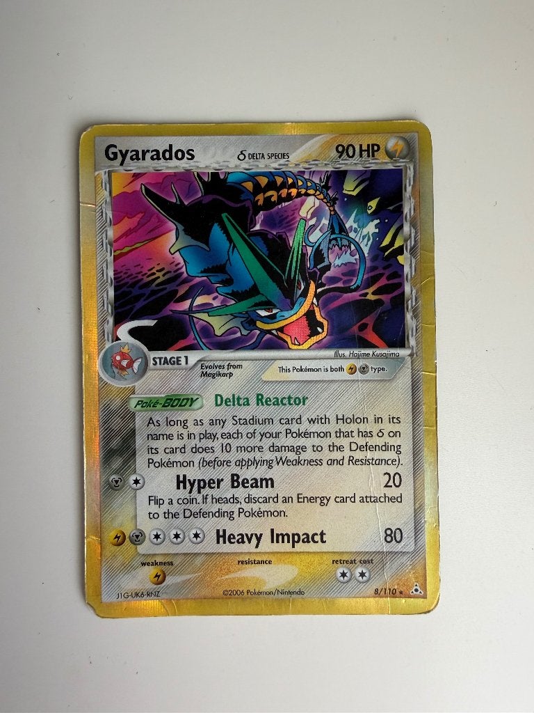 Pokémon Gyarados Holo Rare uit de EX Holon Phantoms set, Ophalen, Gebruikt, Losse kaart