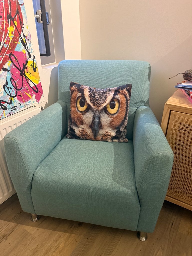 Fauteuil, Huis en Inrichting, Ophalen, 75 tot 100 cm, Zo goed als nieuw, Stof
