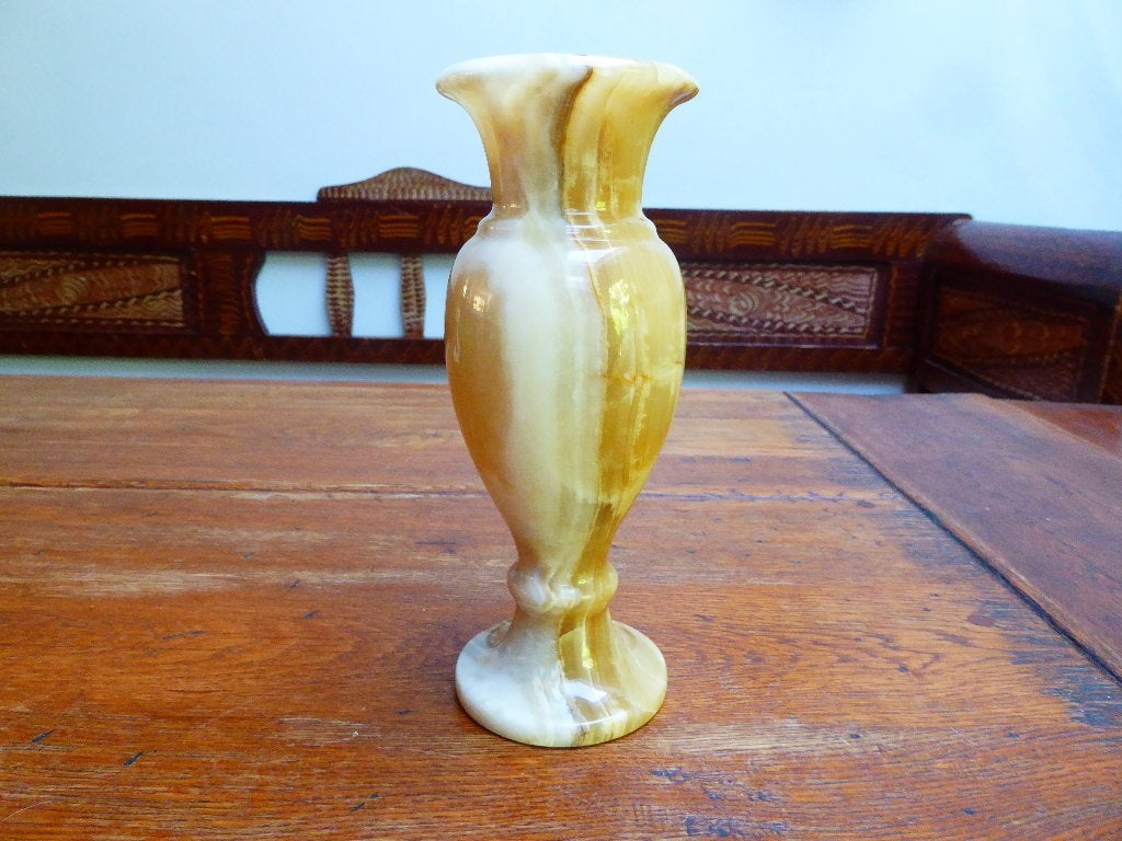 Vintage albasten vaas, Antiek en Kunst, Antiek | Woonaccessoires, Ophalen of Verzenden