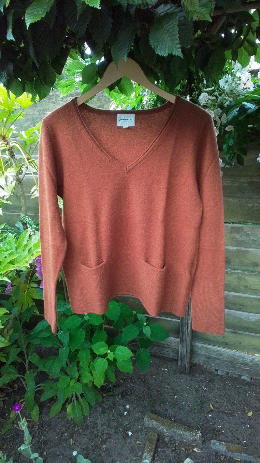 MAISON 123 Paris, 100% CASHMERE TRUI, BRUIN in mt 40., Maat 38/40 (M), Bruin, Verzenden, Maison 123 Paris