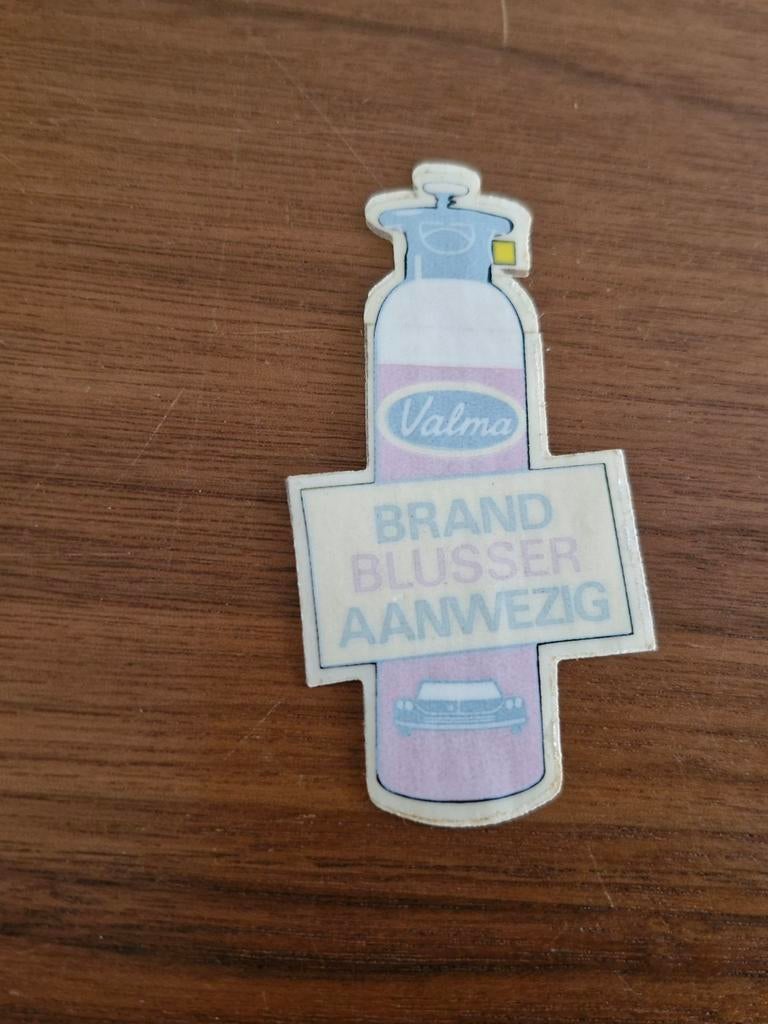 6797 Valma brandblusser aanwezig sticker, Verzamelen, Ophalen of Verzenden