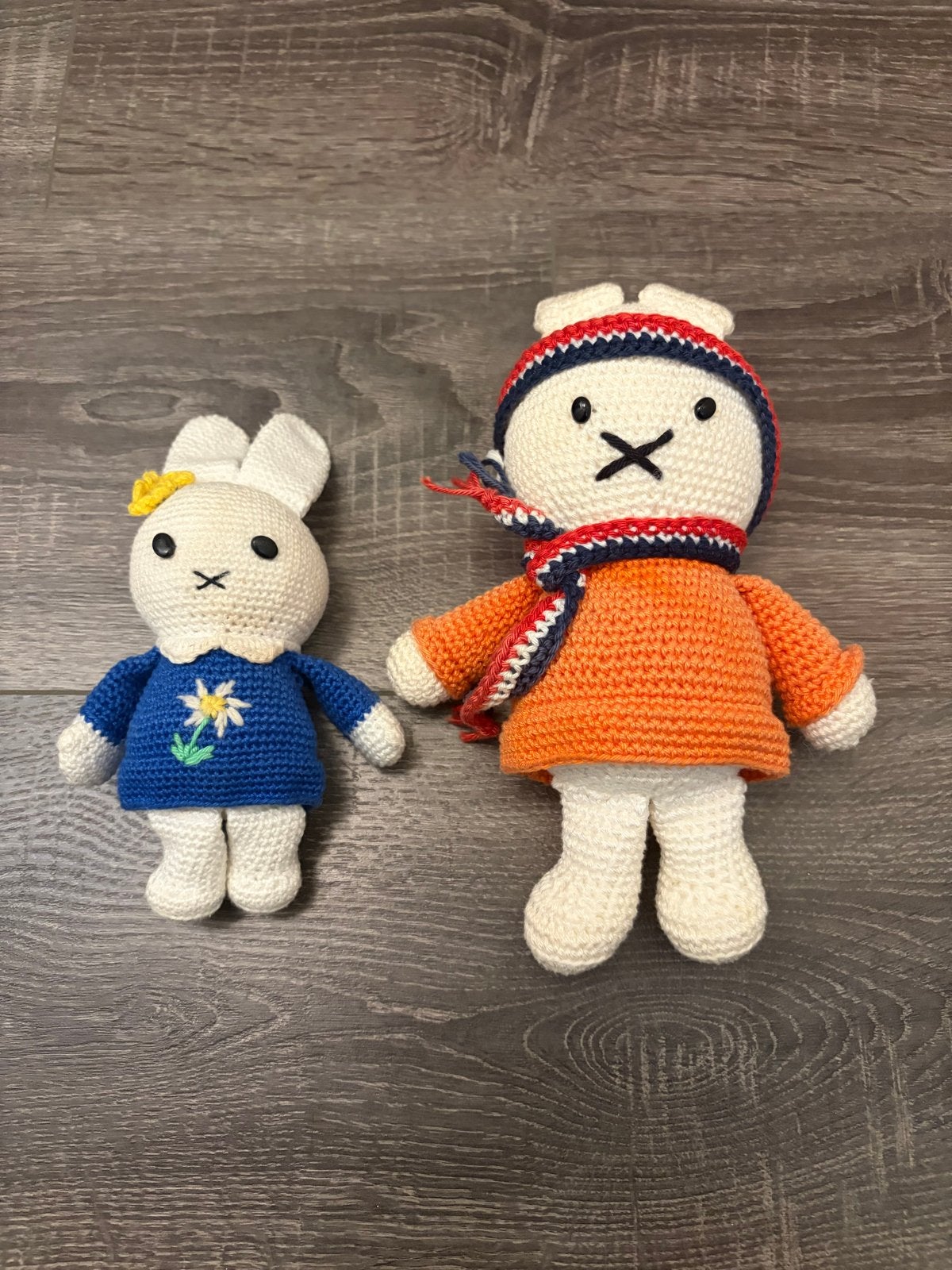 Gehaakte Nijntje knuffels, Kinderen en Baby's, Speelgoed | Knuffels en Pluche, Gebruikt, Overige merken, Handgemaakt, Konijn