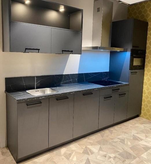NIEUWE Q-Line ARTEGO GRAFIET Keuken 300 cm / INNOVARE OUTLET, Huis en Inrichting, Keuken | Complete keukens, Overige kleuren, Enkelwandige keuken