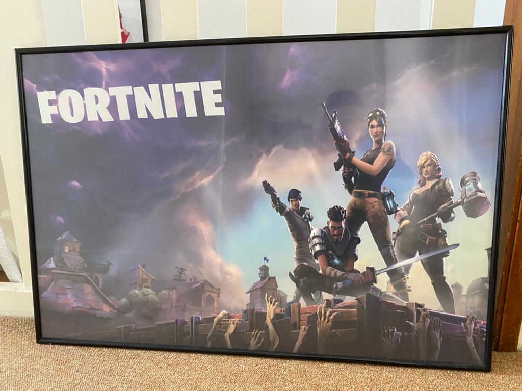 Fortnite groot ingelijst poster, Ophalen, A1 t/m A3