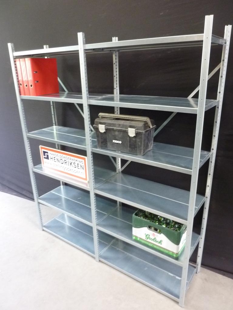 ZGAN stalen stelling / opbergrek 174x40x200 legbordstelling, Handelsonderneming Hendriksen, Ophalen of Verzenden, Zo goed als nieuw
