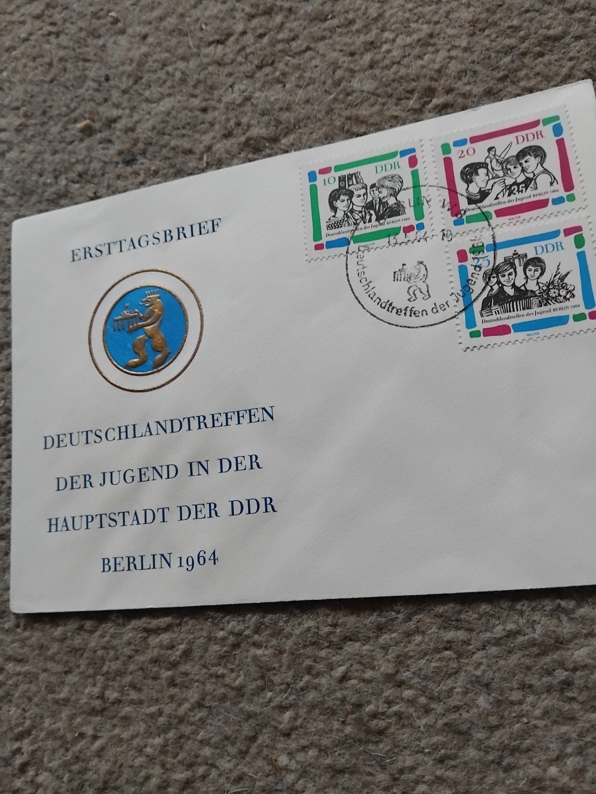 FDC DDR 1022/24 JEUGDSPELEN.BERLIN, Postzegels en Munten, Ophalen of Verzenden, Europa